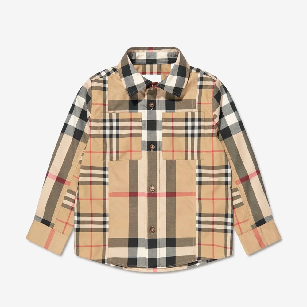 Burberry Kids Boys Tristan Check Long Sleeve